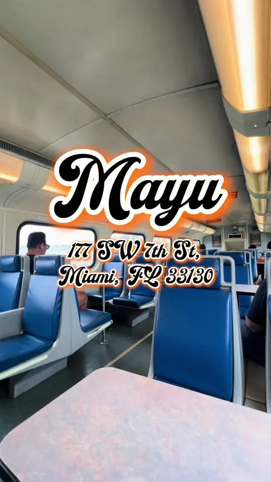 MAYU in Miami showing visit, lunch special, drinks, bartenders, video by sk8natethefoodie on TikTok
