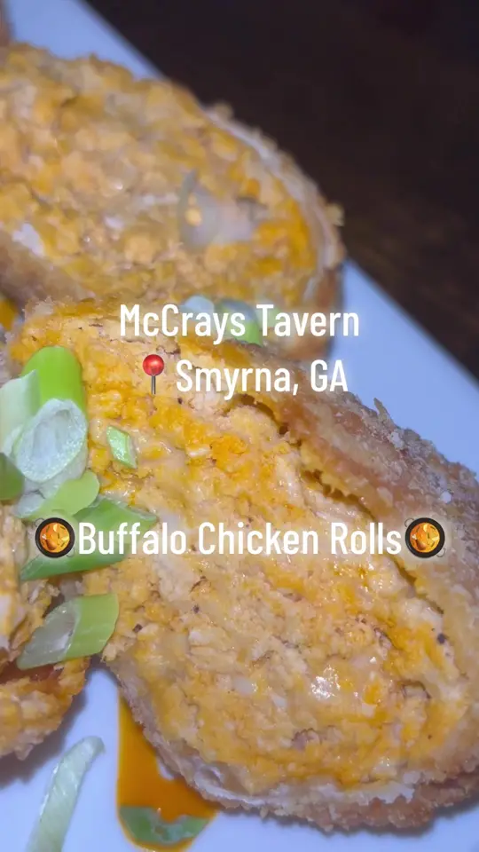 McCray's Tavern in Smyrna showing food, buffalo chicken rolls, video by _thewanderluststylist on TikTok