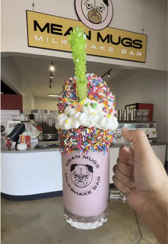  in Florida showing milkshake, optimist strawberry ice cream, cookie monster lil blue panda ice cream, video by tasteofswfl on TikTok