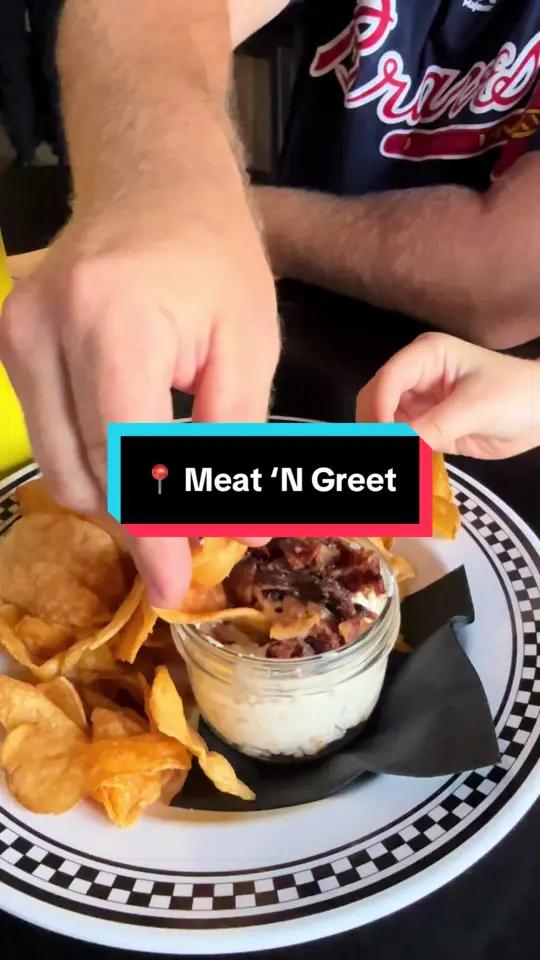 Meat N Greet in Newnan showing visit, review, video by laurengoeslocal on TikTok