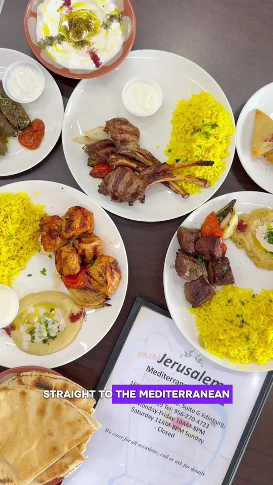 Mediterranean Bistro in Kennesaw showing review, greek salad, chicken kebab, beef kebab, lamb chops, video by ilportales on TikTok