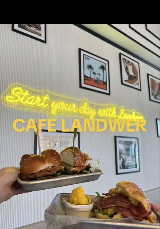 Mediterranean Gourmet in Altamonte Springs showing cafe visit, schnitzel challah sandwich, matcha, croissant sandwich, turkey bacon, video by jordyynakai on TikTok