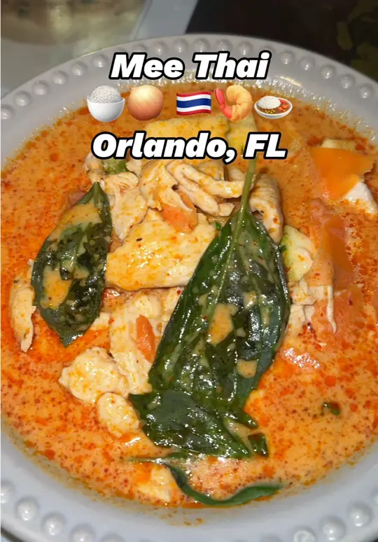  in Florida showing restaurant visit, thai food, video by orlandofoodfinders on TikTok