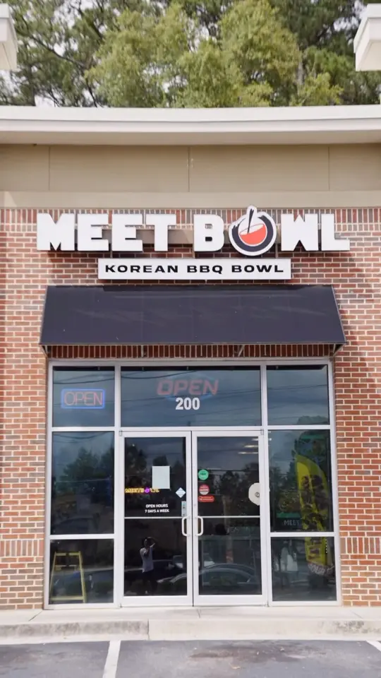 MeetBowl in Marietta showing food, korean bbq bowl, video by MeetBowl on Facebook