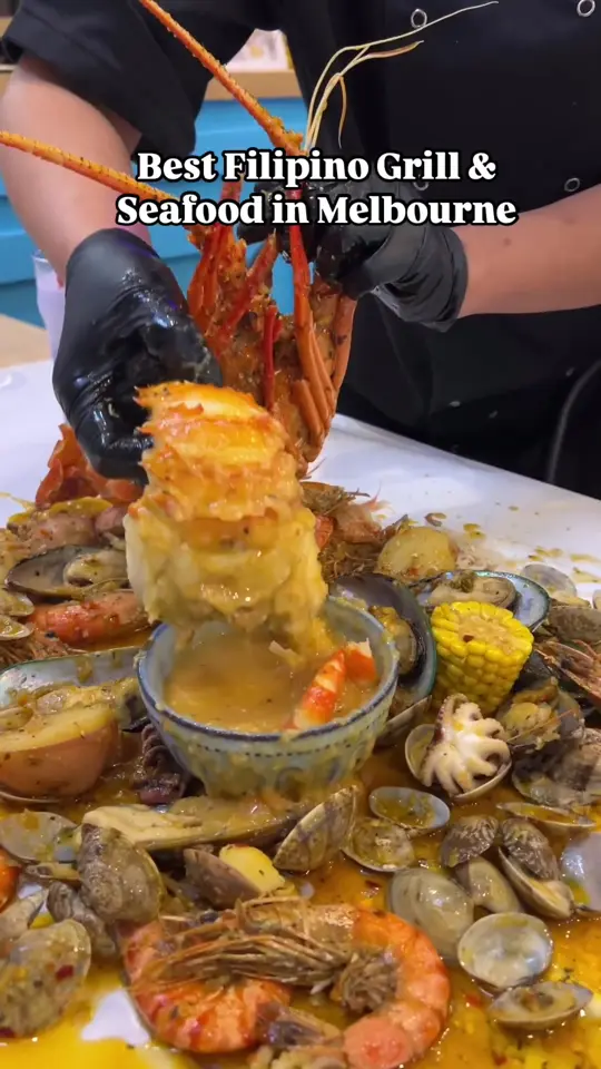 Melbourne Seafood Station in Melbourne showing restaurant, filipino seafood boil, video by food.and.grace on TikTok