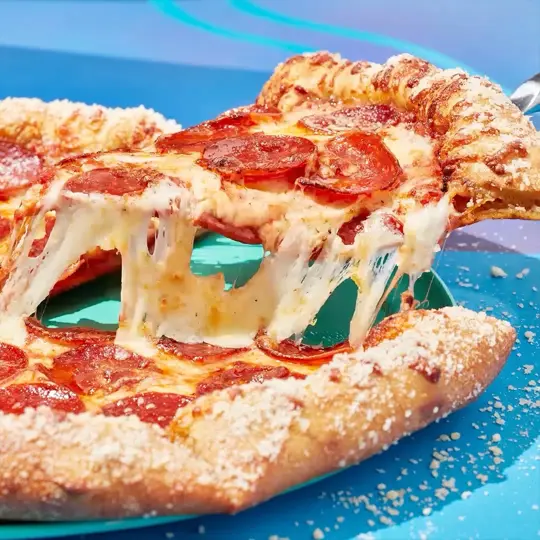 Mellow Mushroom Albany in Albany showing pizza, cheese pull, video by Mellow Mushroom on Facebook