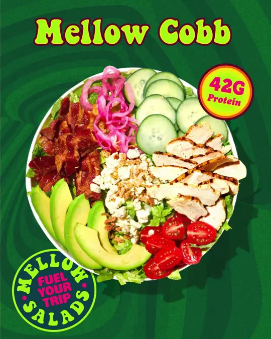 Mellow Mushroom Conyers in Conyers showing menu item, mellow salad, promotion, video by Mellow Mushroom on Facebook