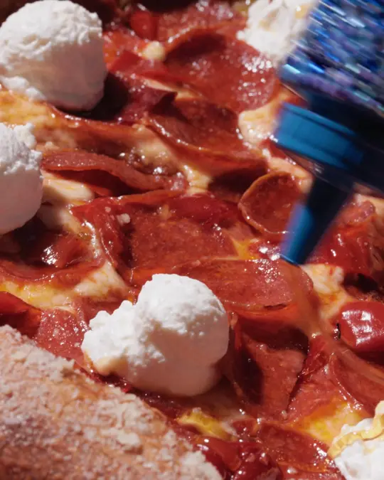 Mellow Mushroom Macon in Macon showing pizza, sweet heat drizzle, video by Mellow Mushroom on Facebook