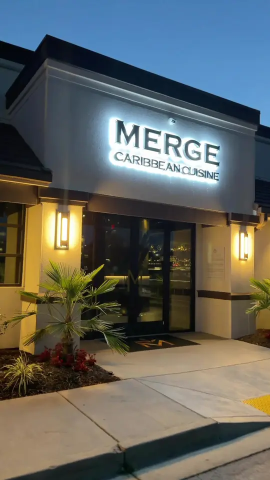 Merge Caribbean Cuisine in Duluth showing visit, restaurant atmosphere, birthday celebration, video by mizzaddytude on TikTok