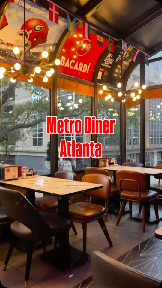 Metro Diner and Bar in Atlanta showing atmosphere, sports, video by Our Adventure Diaries on Facebook