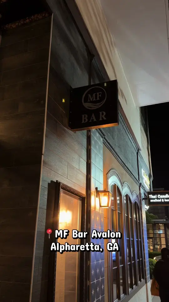 MF Bar Avalon in Alpharetta showing review, tuna crispy rice, miso cod, edamame, atmosphere, service, video by ariba.atl on TikTok