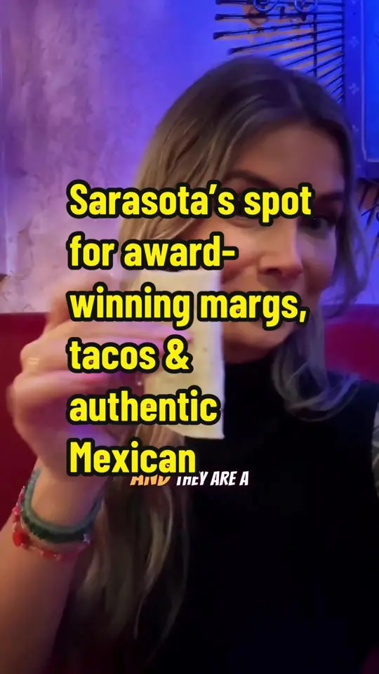 Mi Pueblo El Restaurante Mexicano & Cantina - University in Sarasota showing restaurant visit, mexican cuisine, tacos, margaritas, video by socialshepherdadventures on TikTok