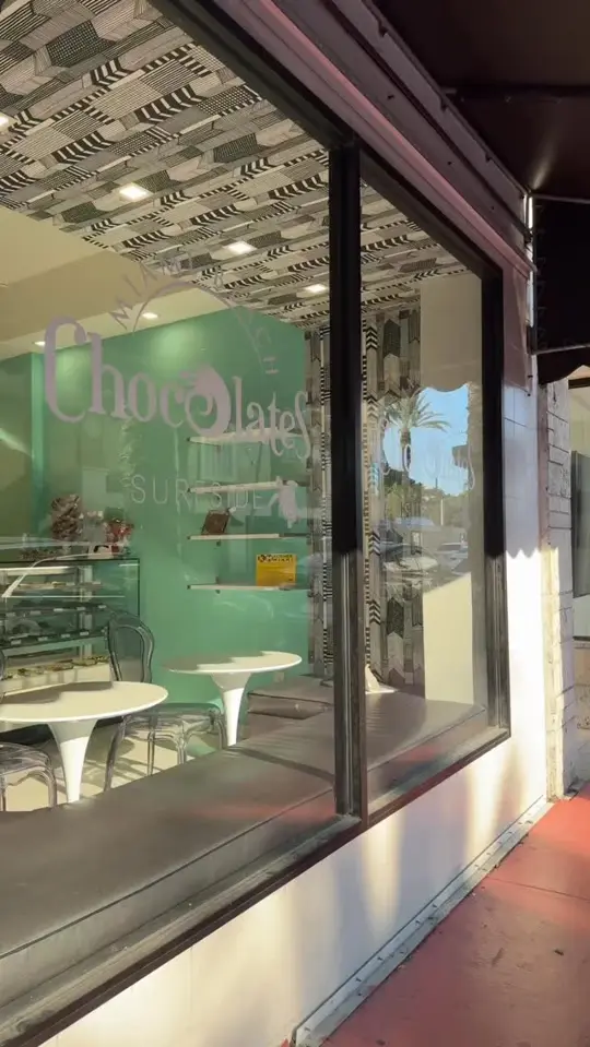 Miami Beach Chocolates in Surfside showing visit, sweet treat, video by Miami Beach Chocolates on Facebook