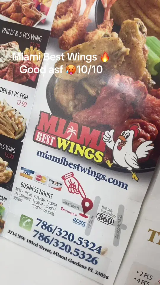 Miami Best Wings (North Miami) in North Miami showing food, wings, video by paris_world20 on TikTok