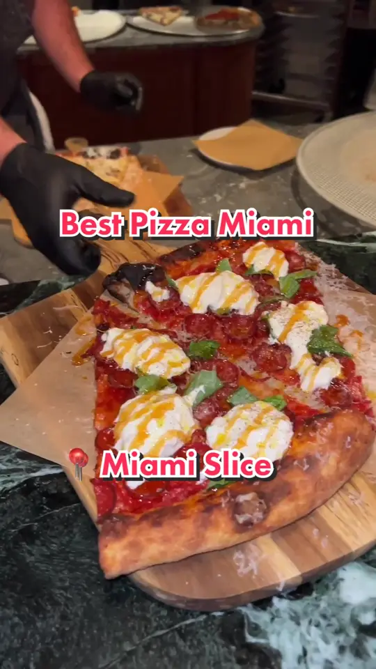Miami Slice Key Biscayne in Key Biscayne showing pizza, burrata pizza, pepperoni pizza, video by jacksdiningroom on TikTok