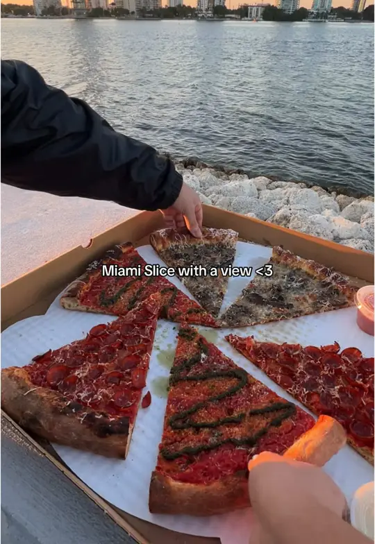 Miami Slice Key Biscayne in Key Biscayne showing visit, pizza, video by iviethefoodie on TikTok