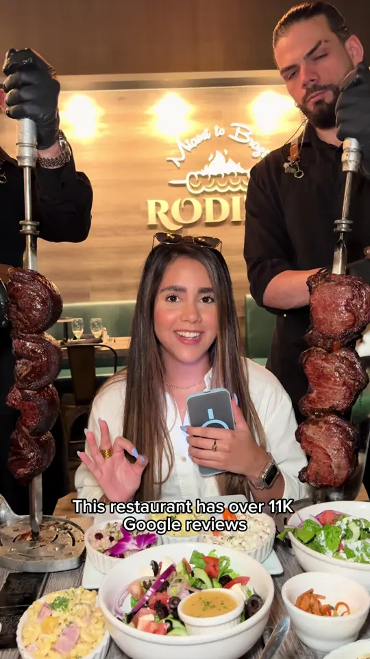  in Florida showing lunch, dinner, kid menu, unlimited meat cuts, sides, park access, video by miamibites on TikTok