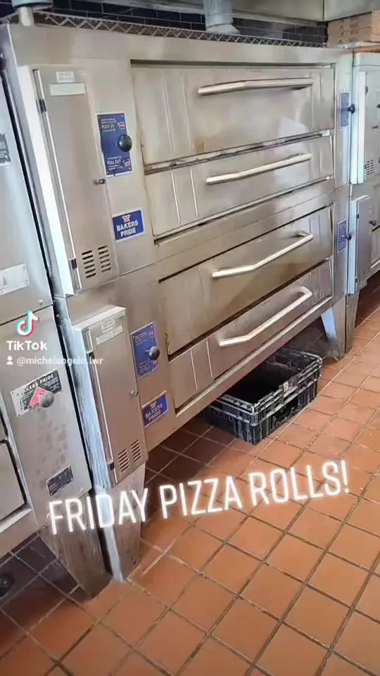 Michelangelo Pizzeria Cucina in Lakewood Ranch showing pizza, stromboli, chicken roll, spinach roll, pizza pops, video by Michelangelo Pizzeria Cucina on Facebook