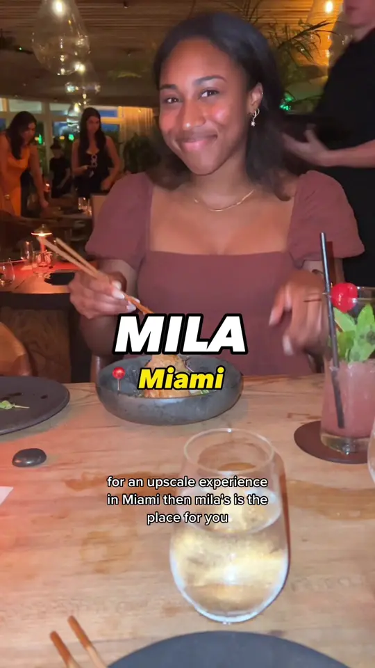 MILA in Miami Beach showing omakase food, fire dancing, video by astoldbydomm on TikTok
