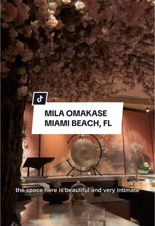 MILA Omakase in Miami Beach showing omakase, sushi, fine dining, rooftop, miami beach, video by innythefoodie on TikTok