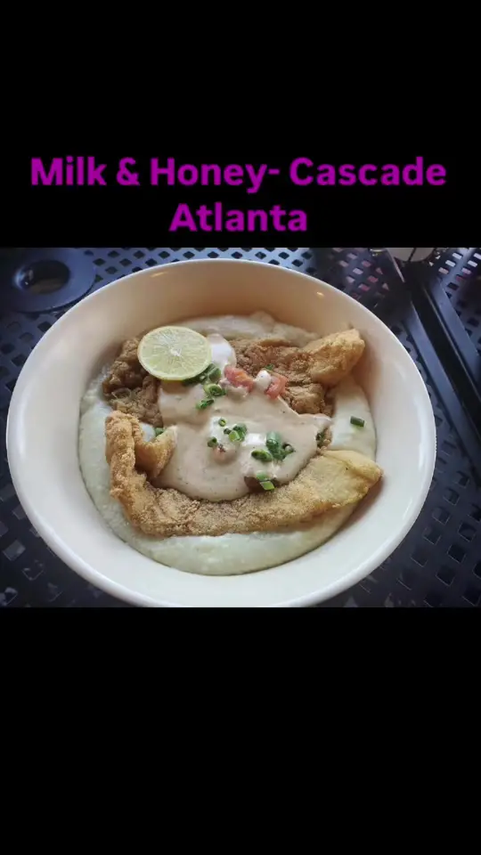 Milk and Honey Restaurant at Cascade in Atlanta showing review, atmosphere, chicken and waffles, video by brianletseat on TikTok