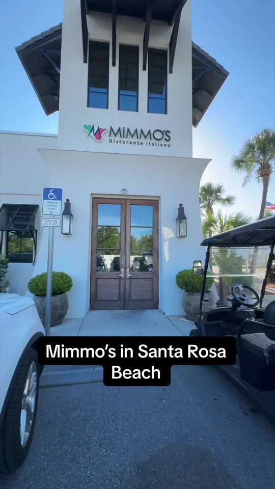 Mimmo's 30A Ristorante Italiano in Santa Rosa Beach showing dinner, review, video by katie_vinson on TikTok