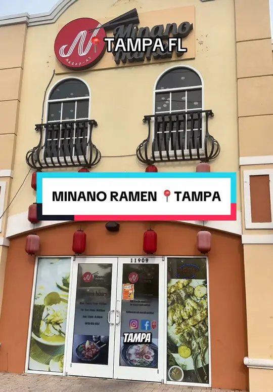 Minano Ramen in Tampa showing ramen, noodles, video by soyalbouquet on TikTok