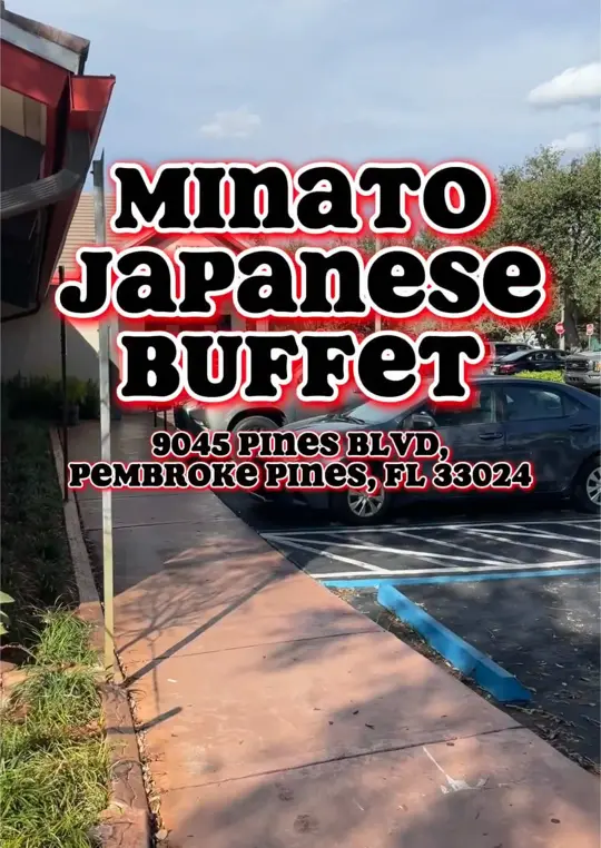 Minato Japanese Buffet & Seafood in Pembroke Pines showing restaurant review, sushi, buffet food, happy hour, video by sk8natethefoodie on TikTok