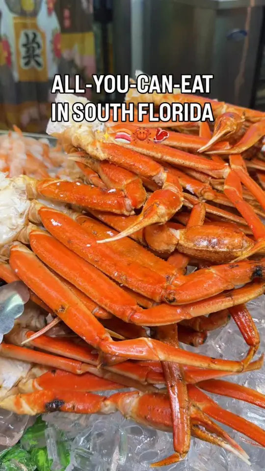 Minato Japanese Buffet & Seafood in Pembroke Pines showing buffet, seafood, sushi, hibachi station, desserts, video by Florida Travel Guide on Facebook