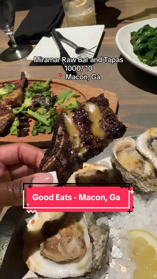 Miramar Raw Bar and Tapas in Macon showing food, tapas, video by theinspirednurse on TikTok