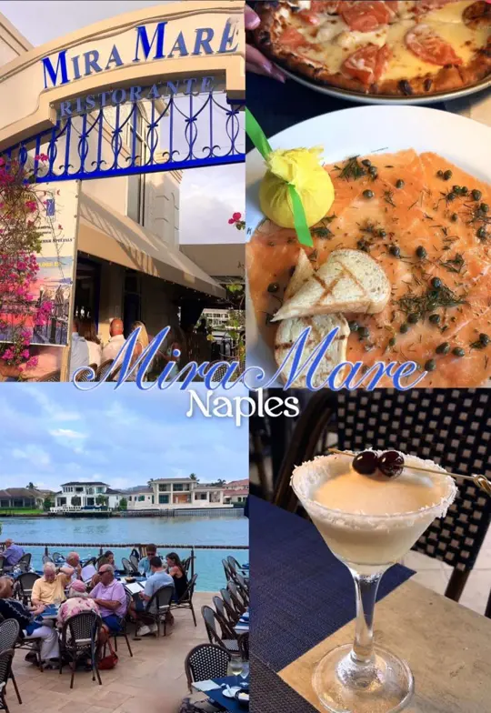 Miramare Ristorante in Naples showing restaurant, waterfront dining, video by hannalevesque on TikTok