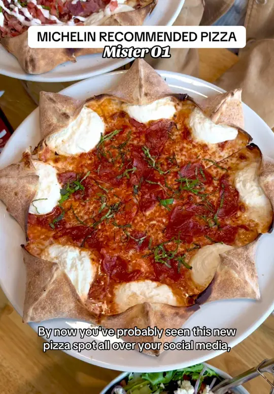 Mister O1 Extraordinary Pizza - Bay Harbor in Bay Harbor Islands showing pizza, star luca, burrata, white truffle oil, nutella & banana calzone, video by atlbucketlist on TikTok