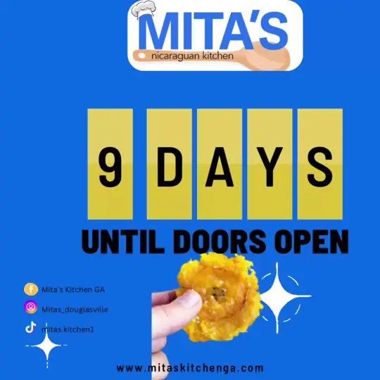 Mita's Kitchen in Douglasville showing grand opening, nicaraguan food, video by mitas.kitchen1 on TikTok