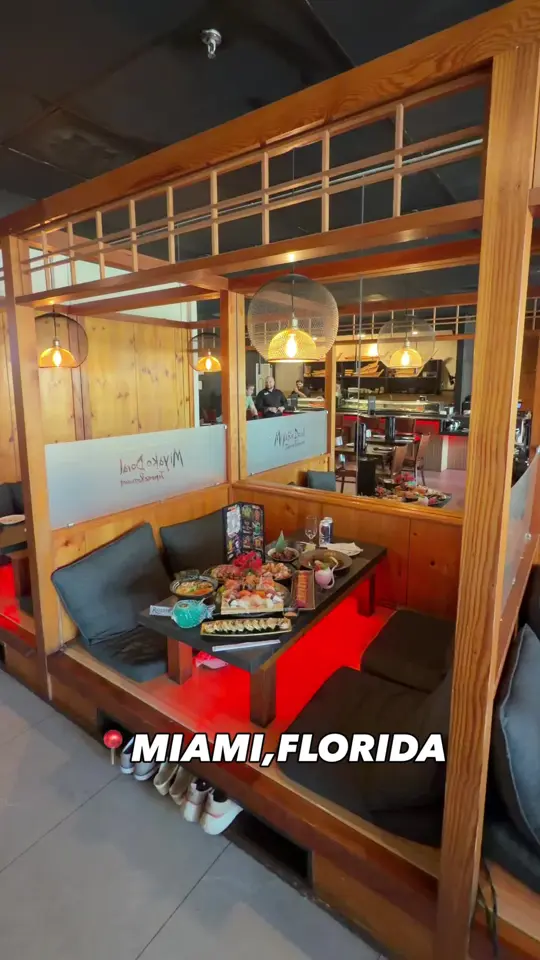 Miyako Doral Japanese Restaurant & Sushi Bar in Miami showing restaurant visit, japanese food, sushi, video by peakacity on TikTok