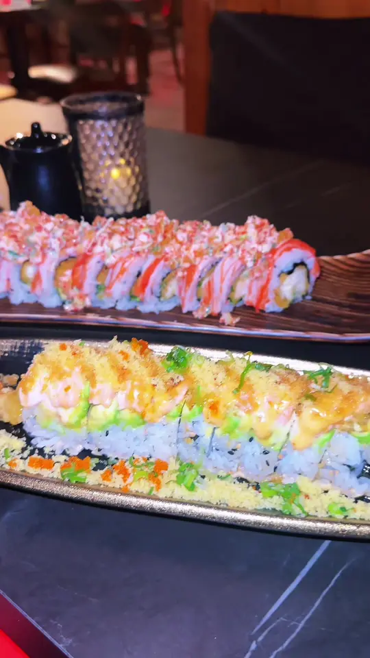 Miyako Doral Japanese Restaurant & Sushi Bar in Miami showing sushi, sushi roll, video by lipsticklexxy on TikTok