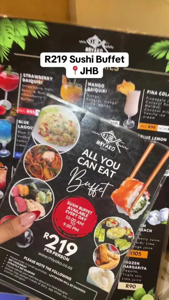 Miyako Japanese Restaurant in South Miami showing food, buffet, sushi, video by keishambayo on TikTok