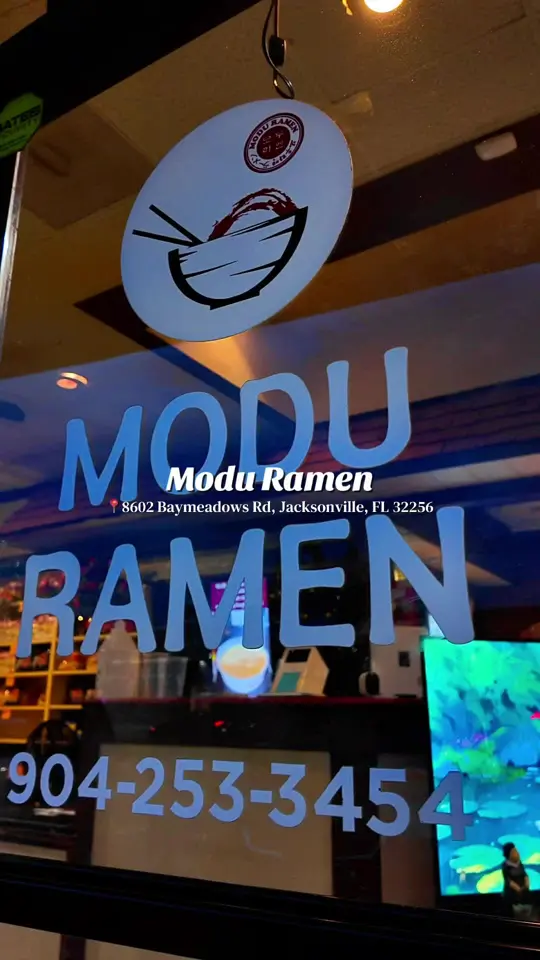 Modu Ramen in Jacksonville showing dessert, ube strawberry bingsu, video by kylesvn on TikTok