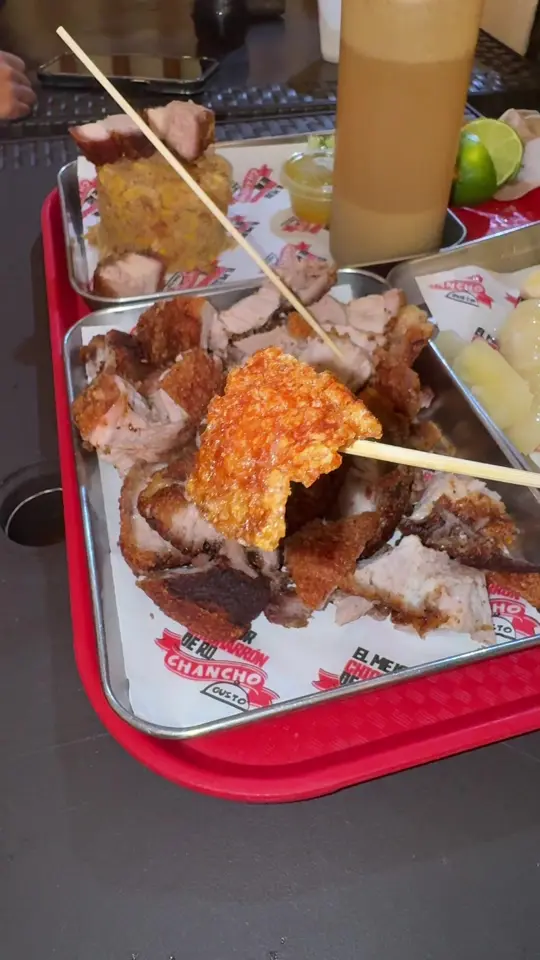 Mofongo Restaurant Calle 8 in Miami showing mofongo, chicharon, video by m3ly120 on TikTok