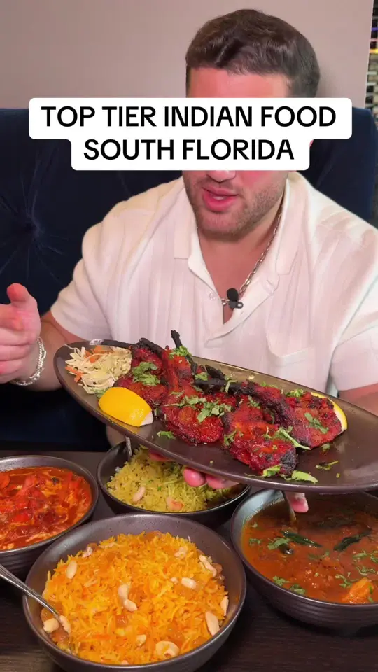  in Florida showing indian cuisine, naan, butter chicken, video by mikeiseating on TikTok
