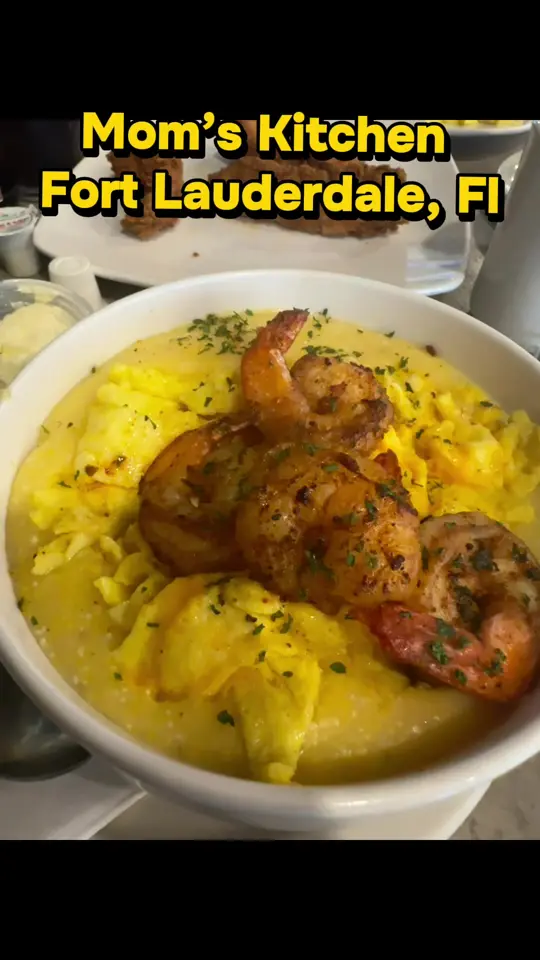 Mom's Kitchen in Fort Lauderdale showing review, visit, atmosphere, video by satinribbonsdesigns on TikTok