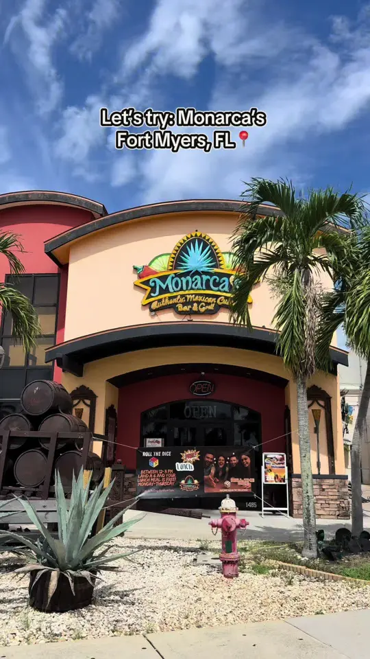 Monarca's Authentic Mexican Cuisine Bar & Grill in Fort Myers showing restaurant visit, mexican food, video by skylaandersonxo on TikTok