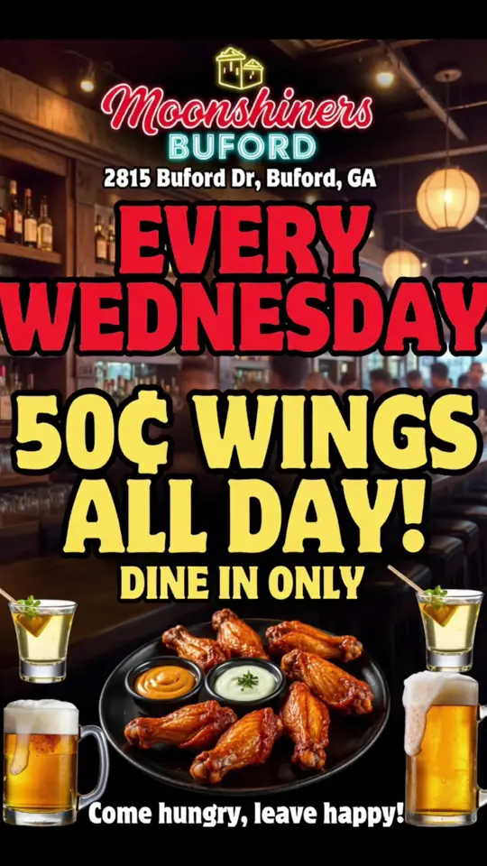 Moonshiners Buford in Buford showing food, wings, video by moonshinersbarandgrill on TikTok