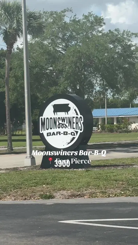 Moonswiners Bar-B-Q in Fort Pierce showing review, visit, video by josjusttries on TikTok