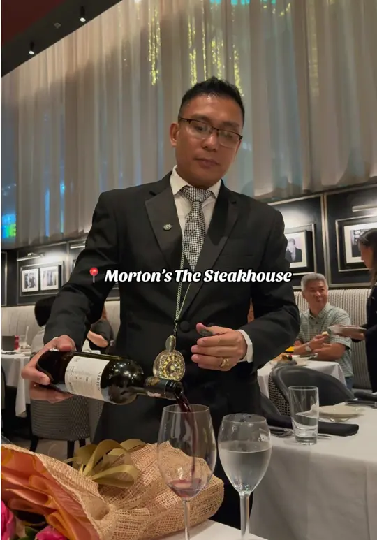 Morton's The Steakhouse in West Palm Beach showing review, visit, video by euniceestaris on TikTok