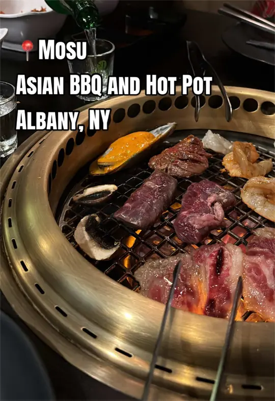 MOSU in Albany showing review, visit, fried dumplings, spicy filet, s'mores, video by eatinwithpook on TikTok