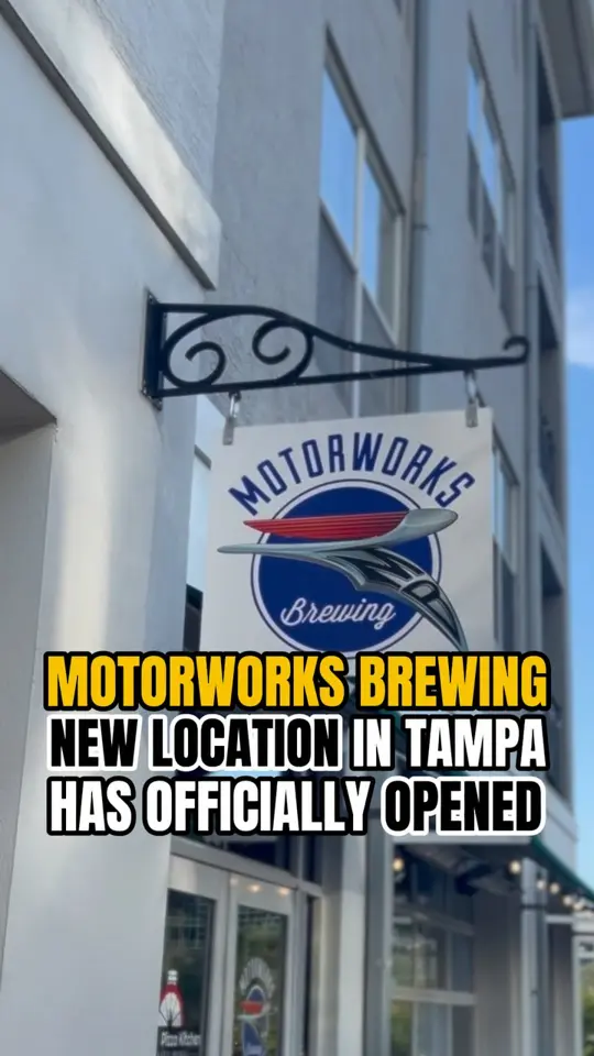 Motorworks Brewing Taproom in Tampa showing review, new taproom opening, video by Tampa Bay is Awesome on Facebook