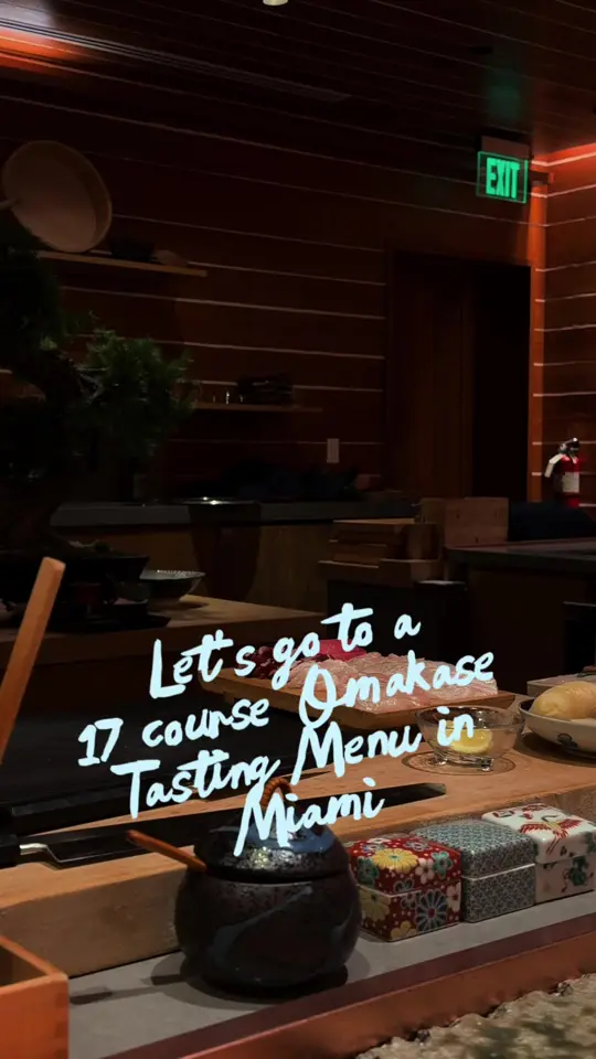 Mr. Omakase in Miami showing omakase, sushi, video by tokdirty2yourfood on TikTok