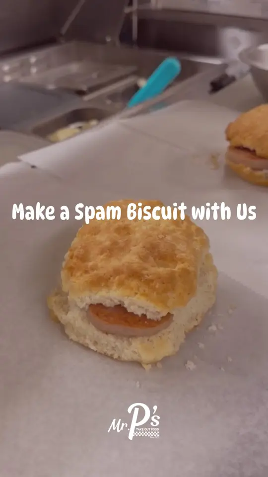 Mr P's Takeout Food in Ellijay showing food, spam biscuit, video by Mr. P's Takeout Food on Facebook