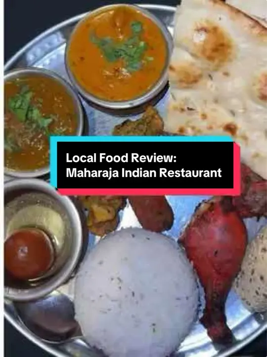 Mr Pio Pio in Albany showing restaurant review, mulligatawny soup, butter chicken, garlic naan, raja thali, tandoori chicken, video by the.tati.edit on TikTok