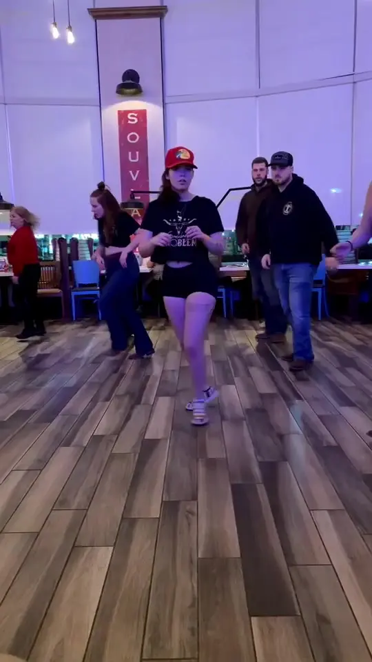 Mr Souvlaki in Tarpon Springs showing dance, line dance, video by jxst._.emmyy__ on TikTok